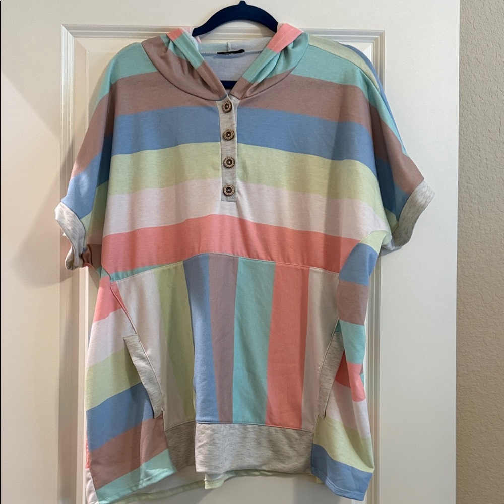 HEIMISH USA Multicolor Striped Hoodie
